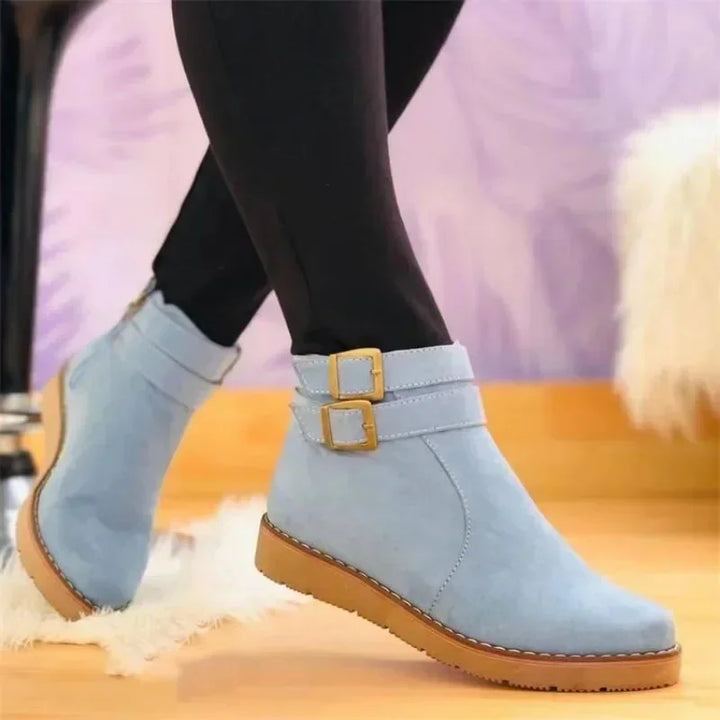 Leilani Bottes Femme Plateforme Confort Quotidien avec Semelle Rembourrée & Zip Latéral Élégant, vue 3