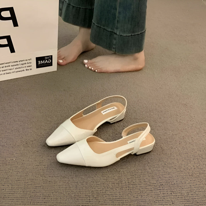 Camille Ballerines Femme Chaussures Élégantes à Bout Pointu & Talon Carré Confortable