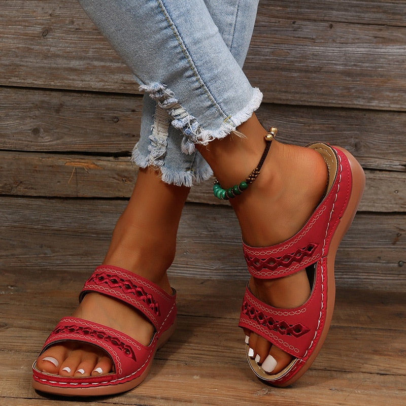 Malira Sandales Femme Chaussures d’Été Confortables avec Semelle de Soutien & Design Moderne