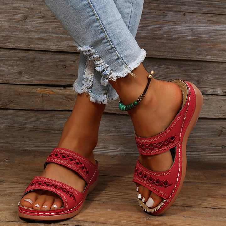 Malira Sandales Femme Chaussures d’Été Confortables avec Semelle de Soutien & Design Moderne