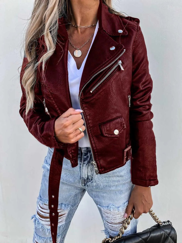 Maxine Veste Femme Veste en Cuir Élégante & Intemporelle au Style Chic Moderne, vue 4
