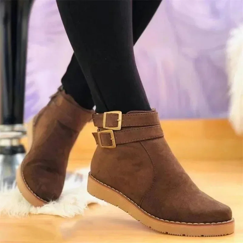 Leilani Bottes Femme Plateforme Confort Quotidien avec Semelle Rembourrée & Zip Latéral Élégant, vue 2