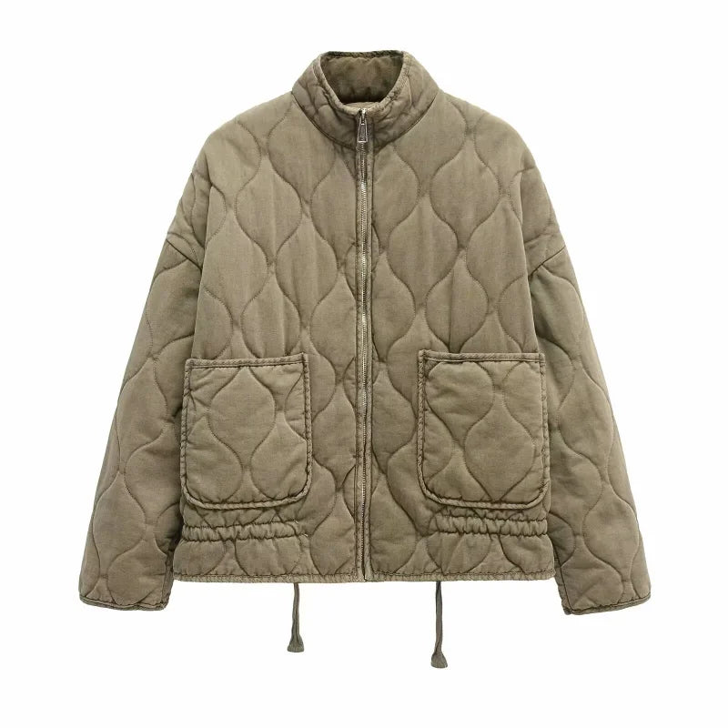 Hershey Veste Matelassée Femme Chaude et Légère avec Zip Avant & Taille Ajustable, vue 4