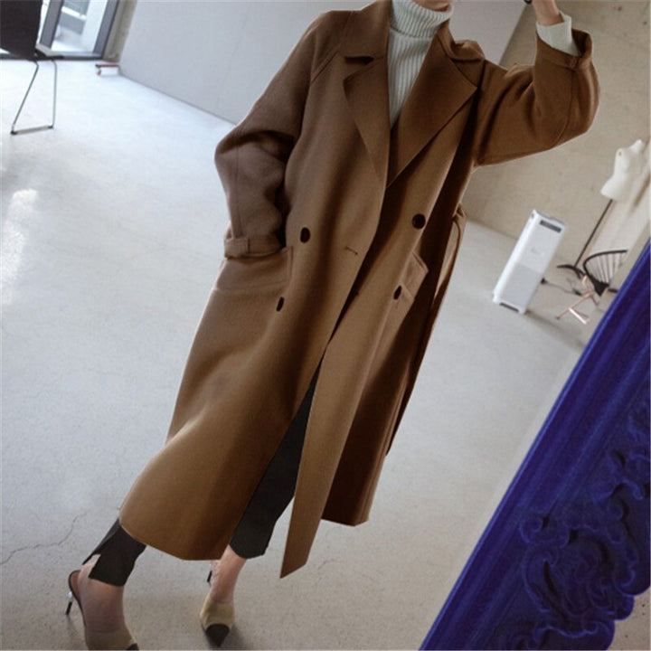 Women's Long Wool Blend Coat – Elegant and Warm Winter Coat