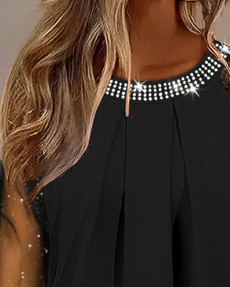 Haut en Tricot à Paillettes Élégant Nina