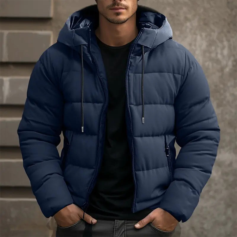 Roel Veste d’Hiver Matelassée Homme Manteau Chaud Isolé avec Capuche pour Temps Froid, vue 2