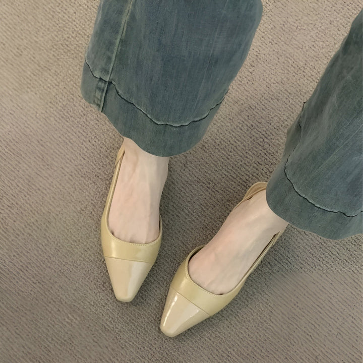 Camille Ballerines Femme Chaussures Élégantes à Bout Pointu & Talon Carré Confortable, vue 10