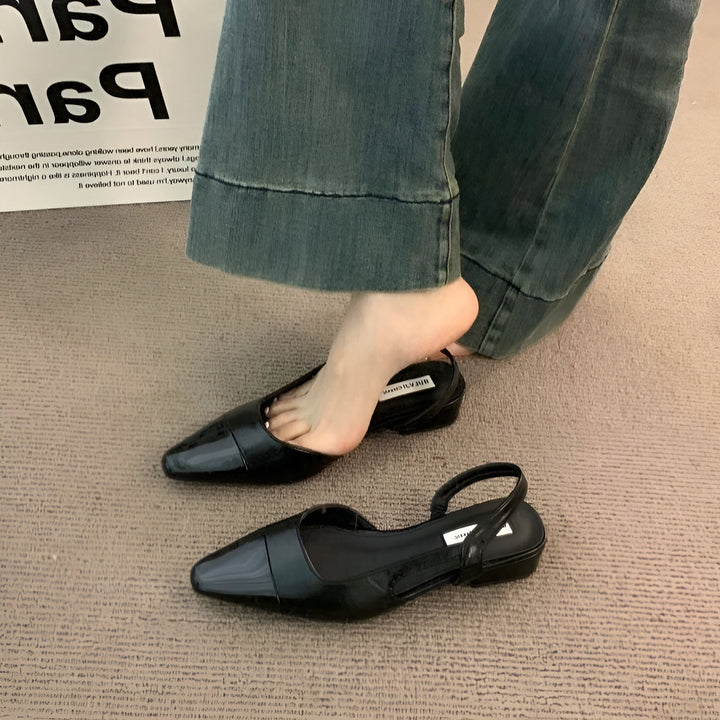 Camille Ballerines Femme Chaussures Élégantes à Bout Pointu & Talon Carré Confortable, vue 3