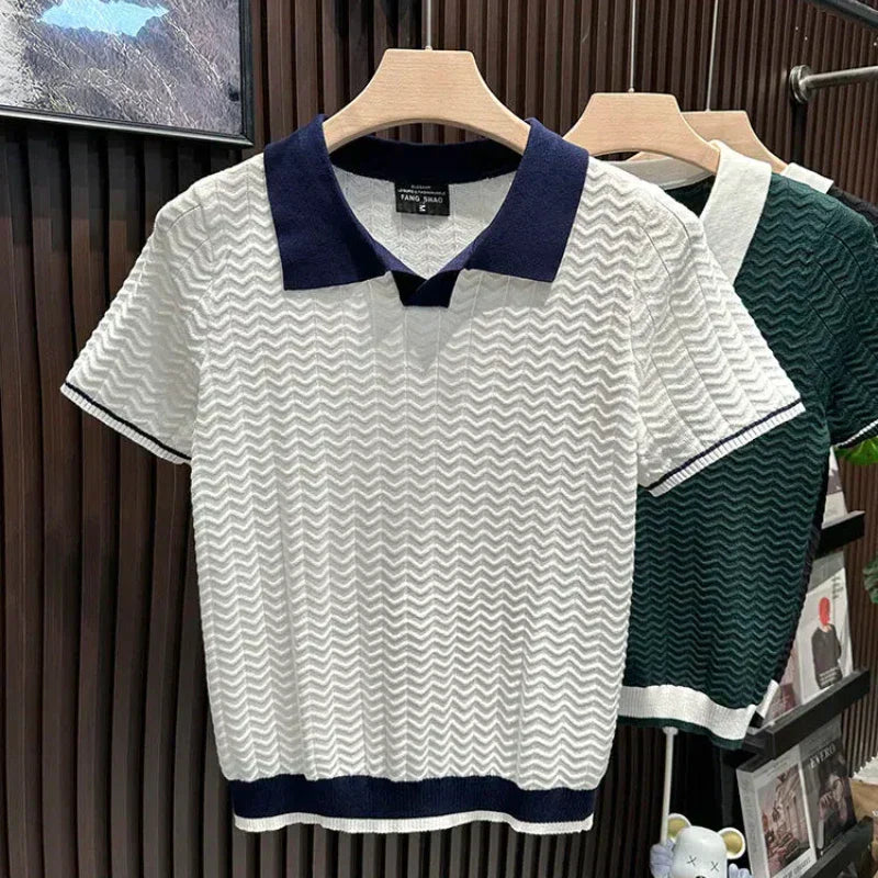 POLO SHIRT EN TISSU RICCIO DE