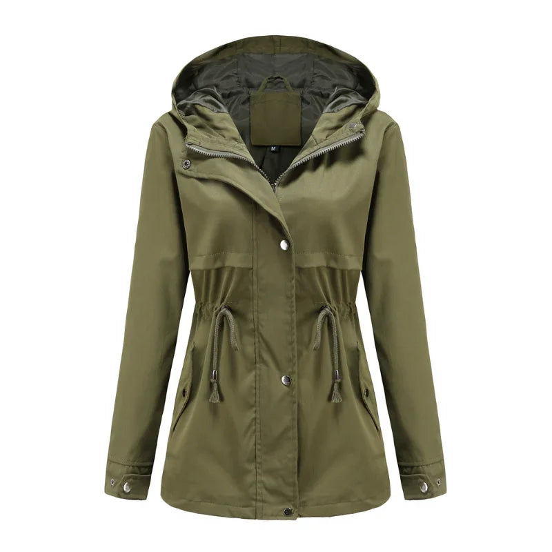 Madeline Manteau Imperméable Femme Capuche Réglable, Léger & Résistant pour Pluie