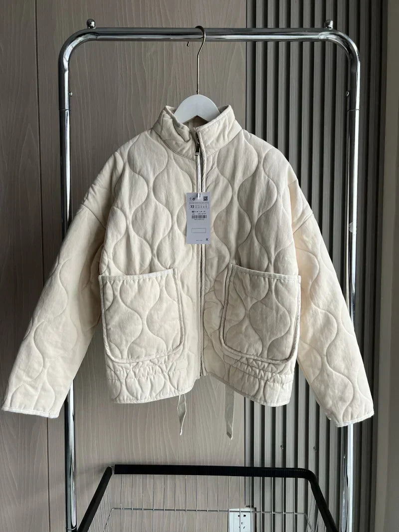 Hershey Veste Matelassée Femme Chaude et Légère avec Zip Avant & Taille Ajustable, vue 3