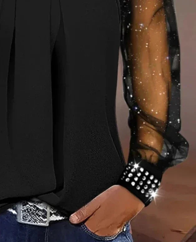 Haut en Tricot à Paillettes Élégant Nina