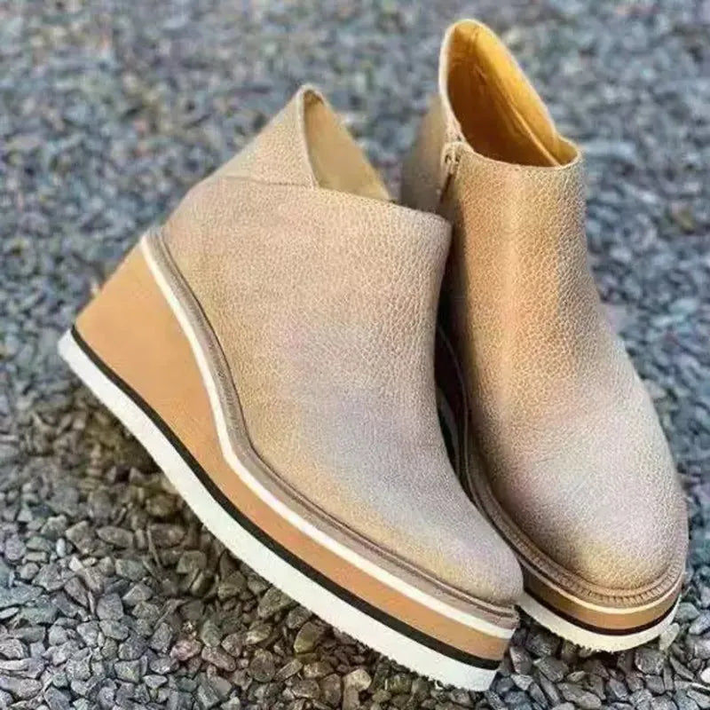 Felise Bottines Femme Bottes à Semelle Plateforme Élégantes avec Zip, Confortables et Durables, vue 22