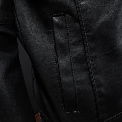 Veste en Cuir Homme – Blouson Biker Cintré à Fermeture Éclair