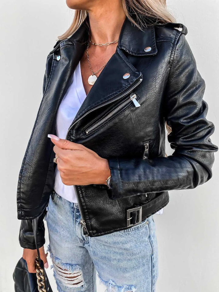 Maxine Veste Femme Veste en Cuir Élégante & Intemporelle au Style Chic Moderne