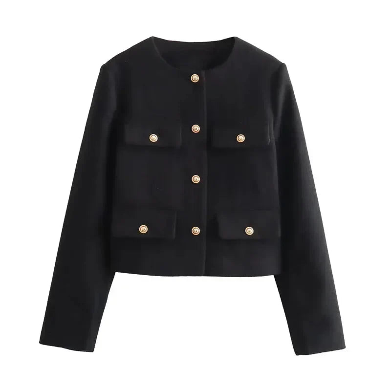 Maisy Manteau Femme Manteau Classique Élégant avec Boutons Décoratifs Chic, vue 9