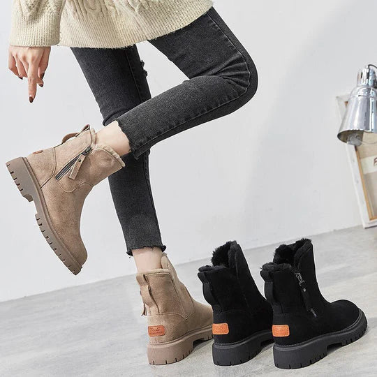 Hope Bottes d’Hiver Femme Chaudes Bottes en Daim Doux avec Doublure Confortable & Semelle Antidérapante, vue 6