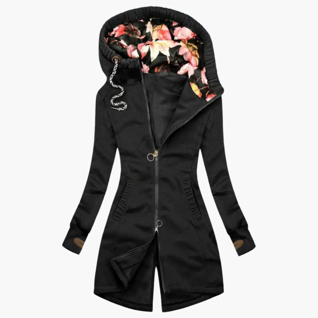 Solène Parka féminine à capuche et coupe ajustée Femme