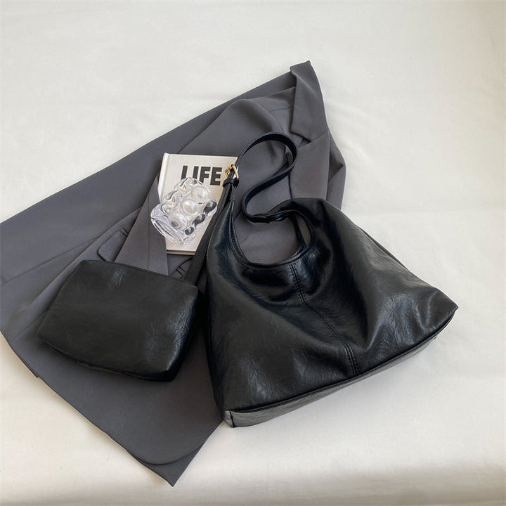 Kailani Sac Shopper Femme Grand Cabas Vintage en Cuir Végan avec Pochette Intérieure, vue 5