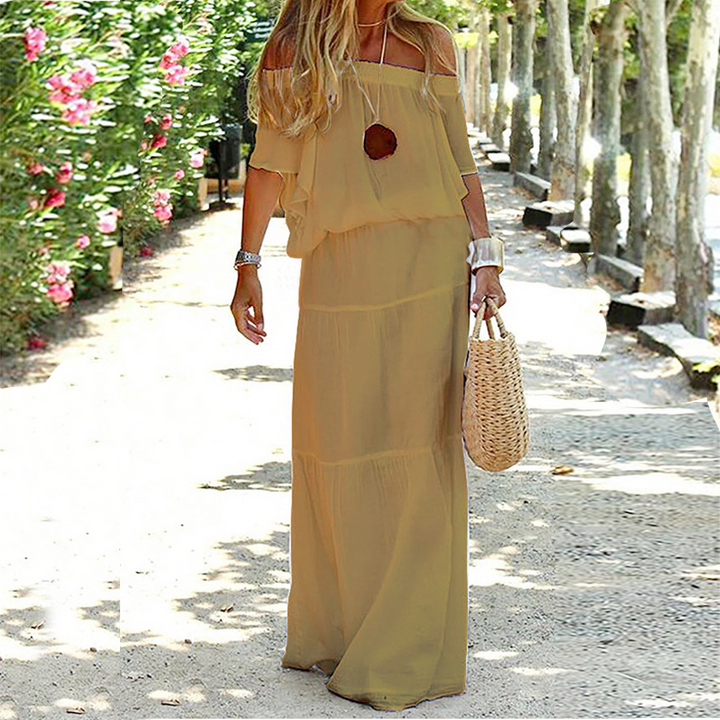 Raonnama | Robe Longue à Épaules Dénudées pour Femmes