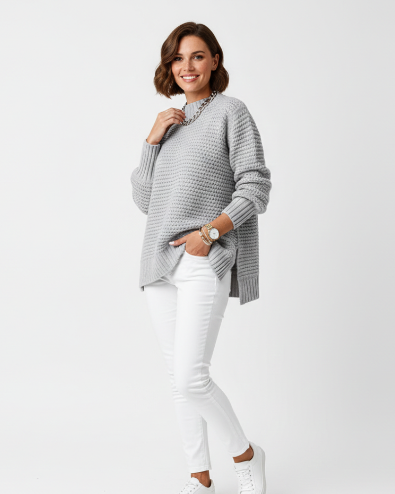 Trish Pull Femme Col Montant Oversize Tricot Doux, Coupe Ample & Confort Hiver, vue 2