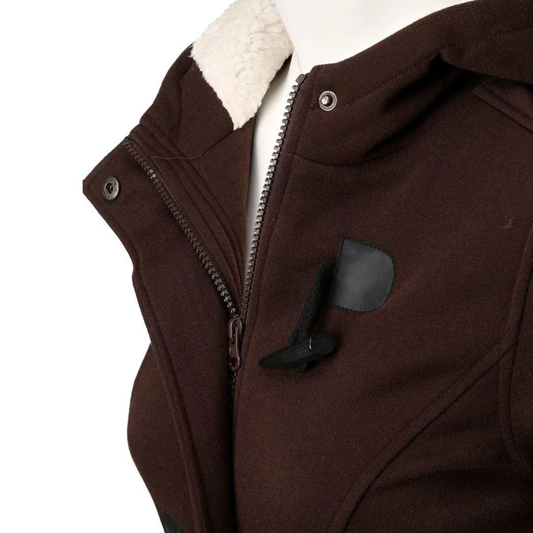 Katalina Manteau Femme Long Hiver Élégant, Chaud avec Capuche Intégrée & Poches Pratiques, vue 9