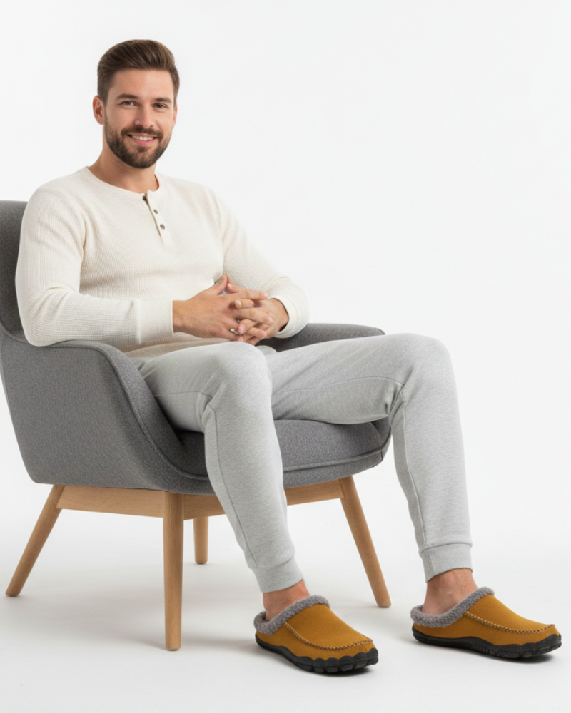 Brye Chaussons Homme Vardi Pantoufles Chaudes Antidérapantes Faciles à Enfiler, vue 5