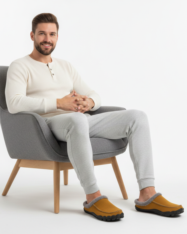 Brye Chaussons Homme Vardi Pantoufles Chaudes Antidérapantes Faciles à Enfiler, vue 5