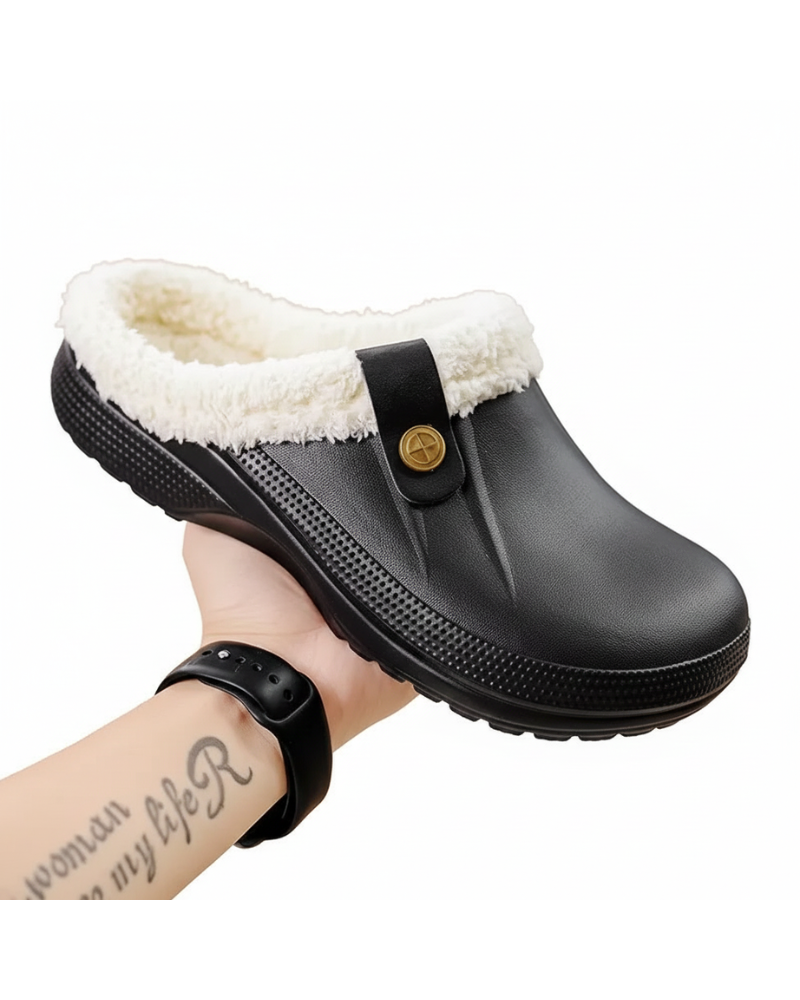 Gwen Briskey Sabots Chauds Femme Chaussons Confort Doublés pour Intérieur & Extérieur, vue 4