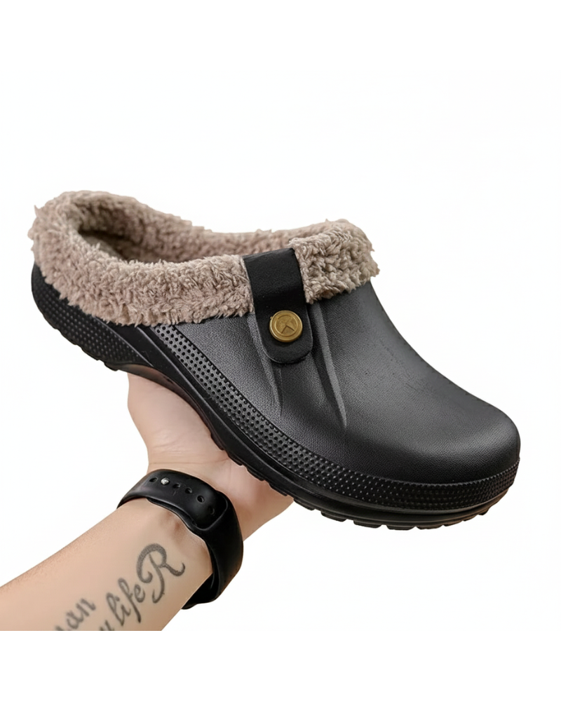 Gwen Briskey Sabots Chauds Femme Chaussons Confort Doublés pour Intérieur & Extérieur