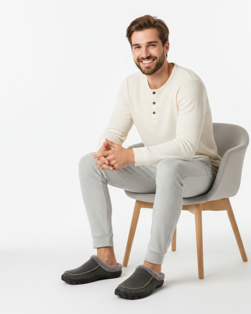 Brye Chaussons Homme Vardi Pantoufles Chaudes Antidérapantes Faciles à Enfiler, vue 8