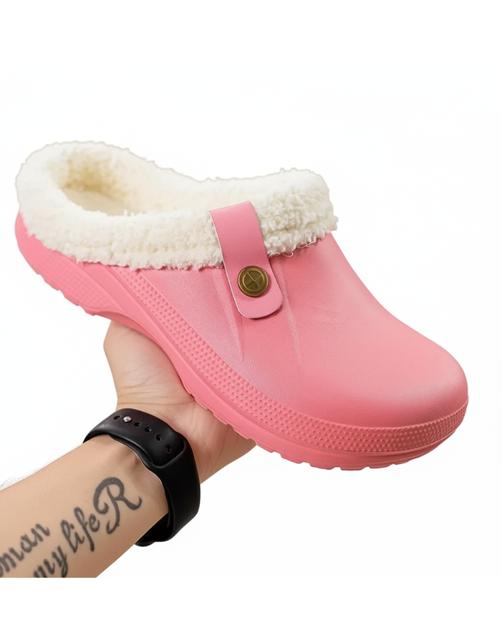 Gwen Briskey Sabots Chauds Femme Chaussons Confort Doublés pour Intérieur & Extérieur, vue 3