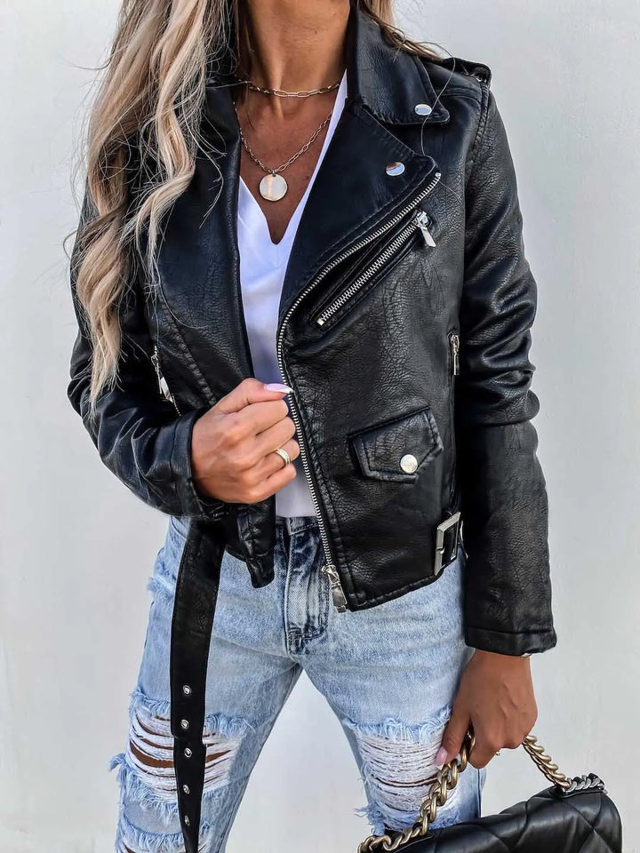 Maxine Veste Femme Veste en Cuir Élégante & Intemporelle au Style Chic Moderne, vue 3