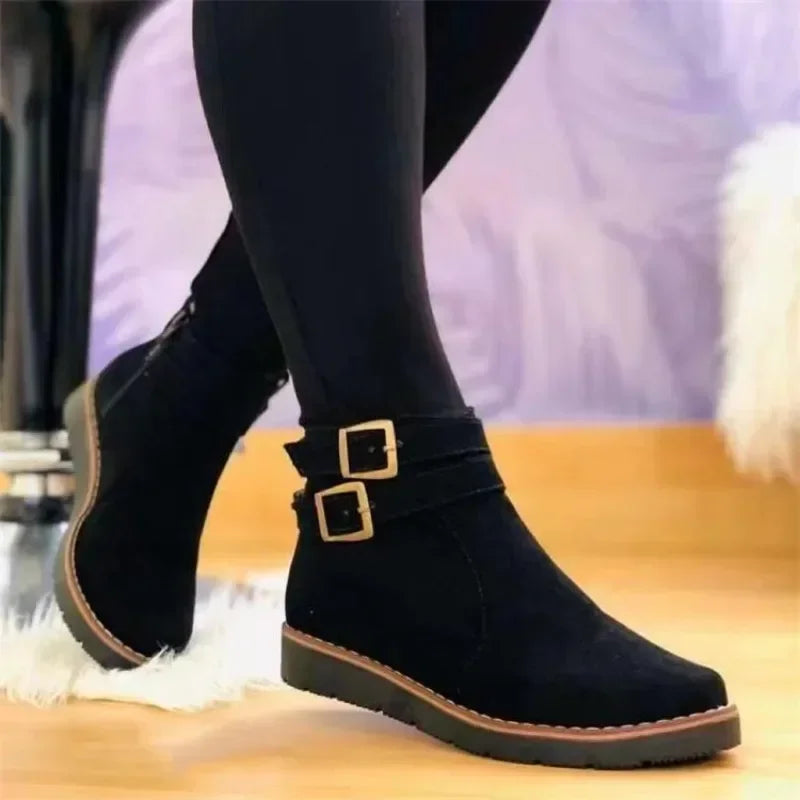 Leilani Bottes Femme Plateforme Confort Quotidien avec Semelle Rembourrée & Zip Latéral Élégant