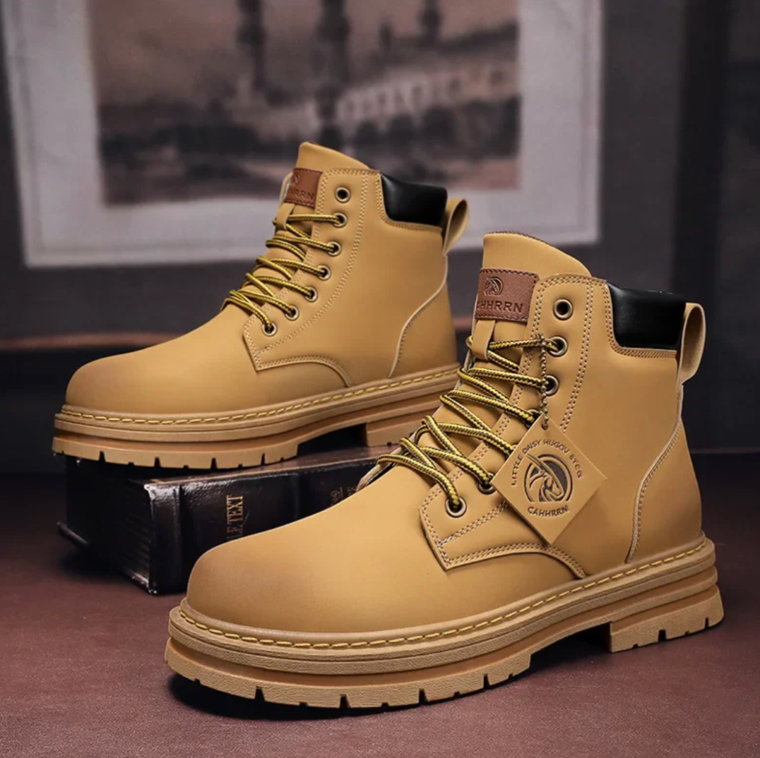 Marlon Bottes à Lacets pour Homme Chaussures en Cuir Confortables avec Soutien de Voûte Plantaire & Semelle Antidérapante, vue 2