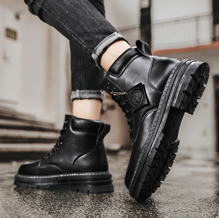 Marlon Bottes à Lacets pour Homme Chaussures en Cuir Confortables avec Soutien de Voûte Plantaire & Semelle Antidérapante, vue 7