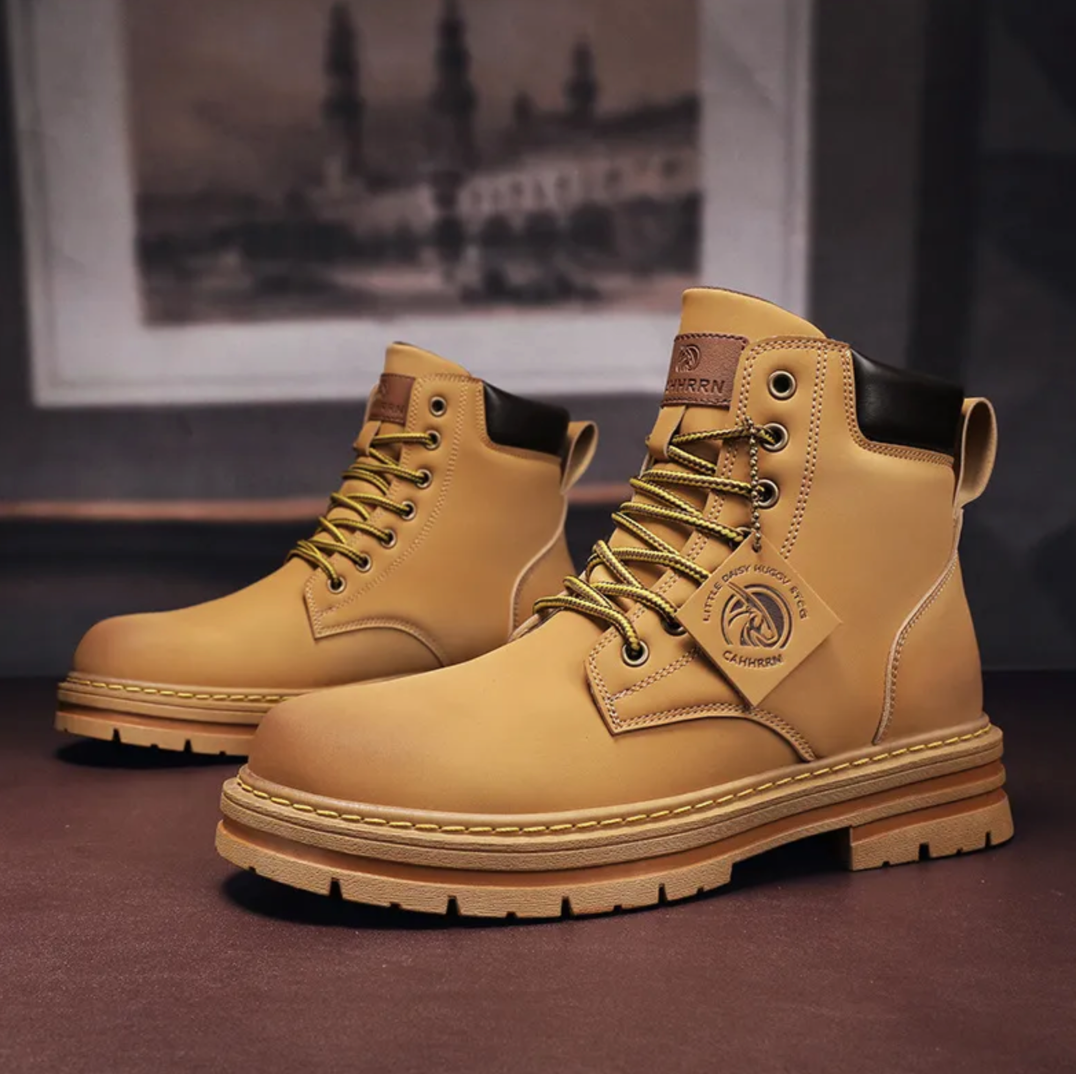 Marlon Bottes à Lacets pour Homme Chaussures en Cuir Confortables avec Soutien de Voûte Plantaire & Semelle Antidérapante, vue 6