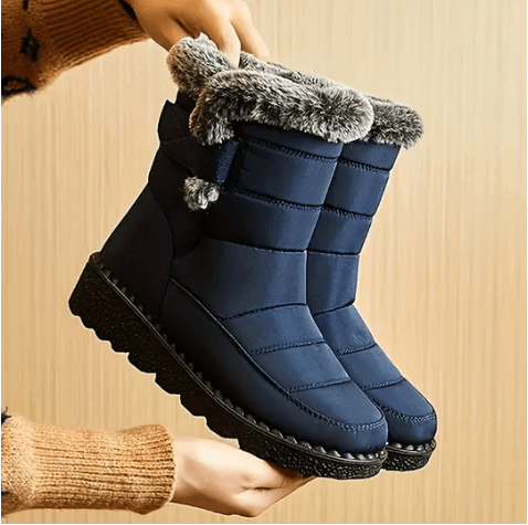 Avianna Bottes Hiver Femme Design Matelassé Doublé Fourrure avec Semelle Déperlante Durable