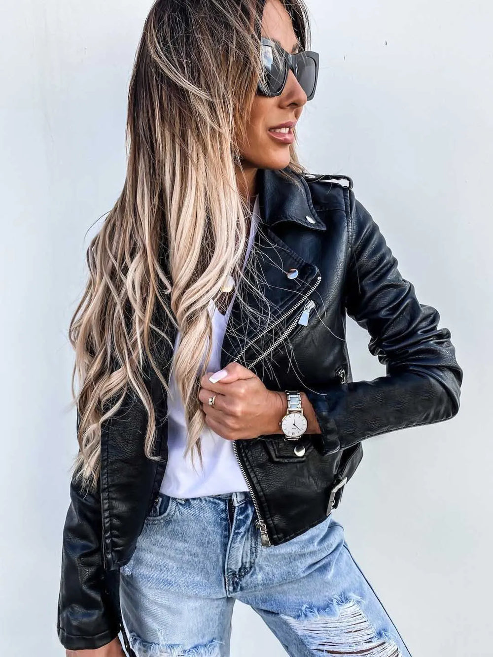 Maxine Veste Femme Veste en Cuir Élégante & Intemporelle au Style Chic Moderne, vue 2