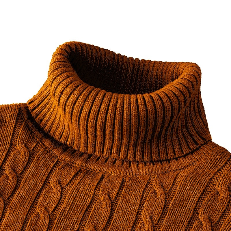Klaus Pull Col Roulé Homme Tricot Élégant & Confortable en Maille, vue 8