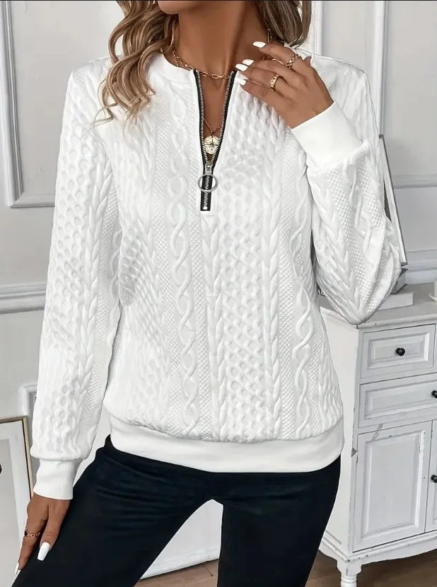 Sweat Zippé Texturé pour femme, vue 13