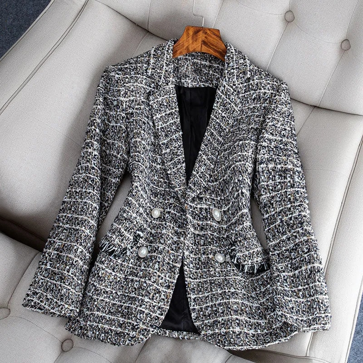 Nataly Blazer Femme Blazer en Tweed Élégant & Moderne pour un Style Chic Polyvalent, vue 2