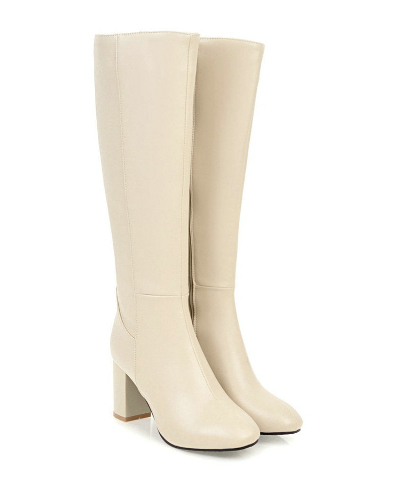 Paige Bottes Femme Classiques à Zip Bottes Élégantes à Talon Bloc Confortable, vue 2