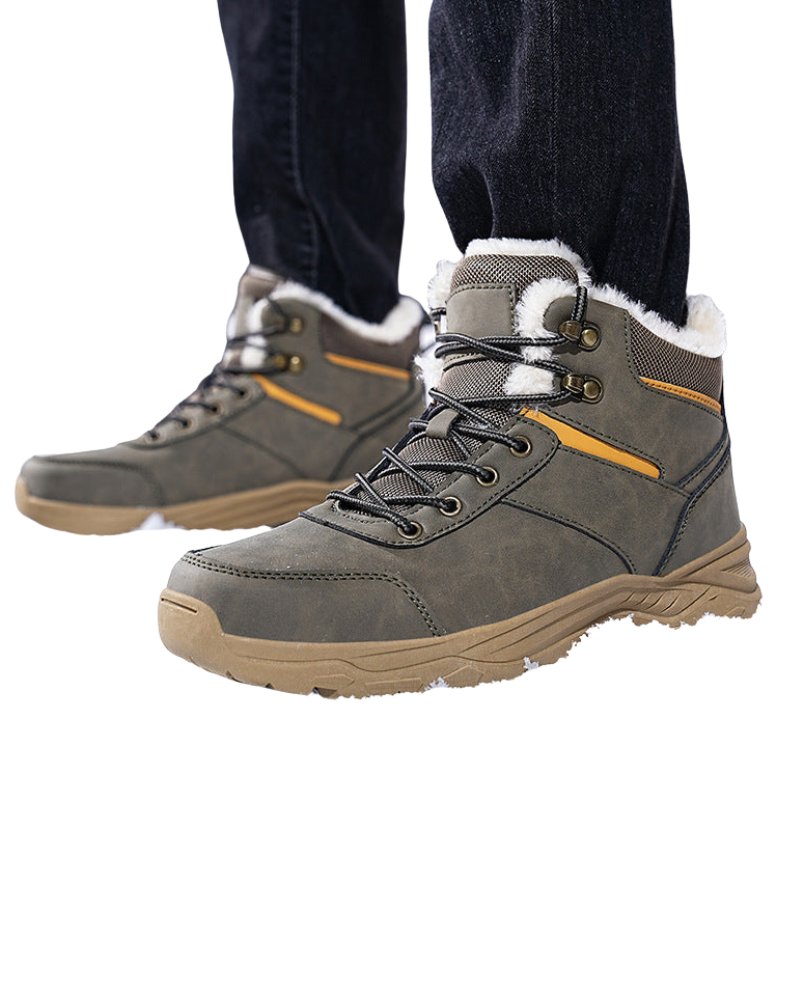 Angelo Bottes d’Hiver Homme Doublure Fausse Fourrure Chaude & Semelle Antidérapante, vue 2