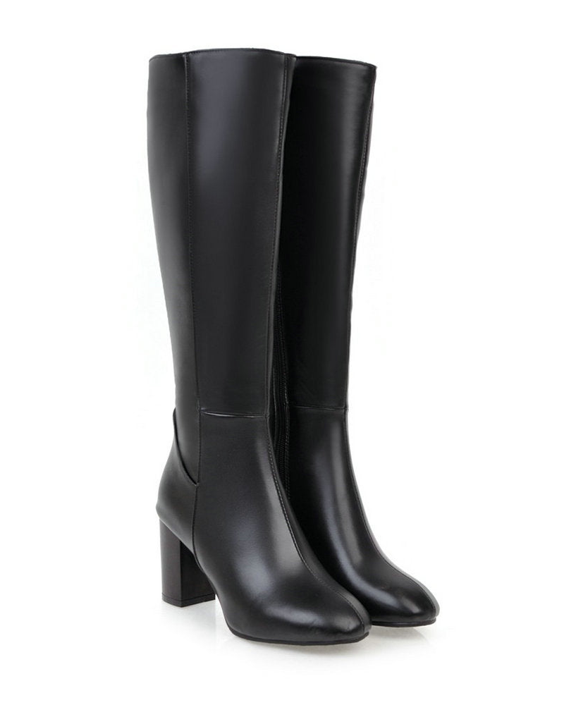 Paige Bottes Femme Classiques à Zip Bottes Élégantes à Talon Bloc Confortable, vue 6