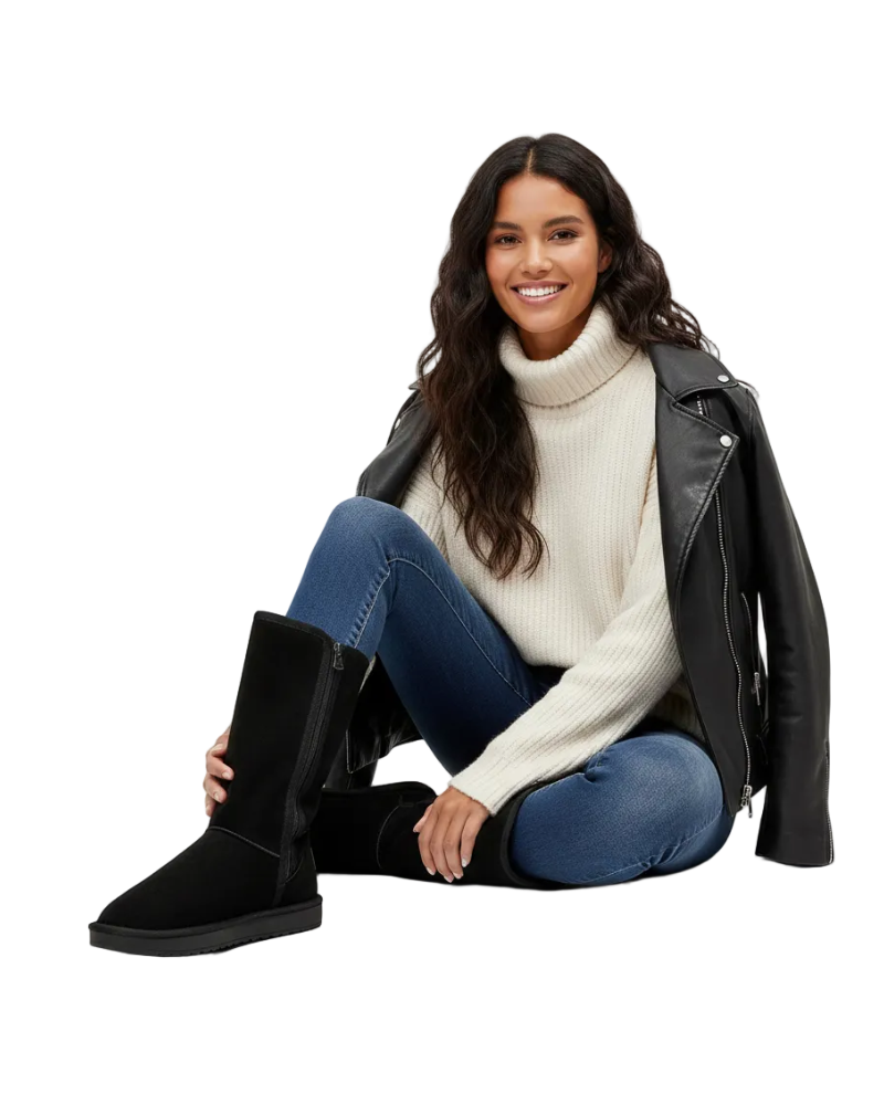 Zariah Bottes Hautes Femme Bottes d’Hiver Chaudes avec Doublure Douce et Semelle Antidérapante, vue 3