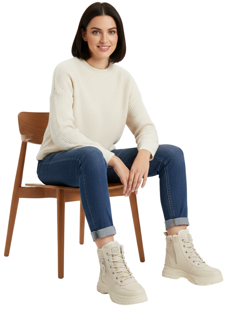 Haimee Bottines Confort Femme Doublure Chaude, Semelle Antidérapante & Coupe Élégante, vue 4