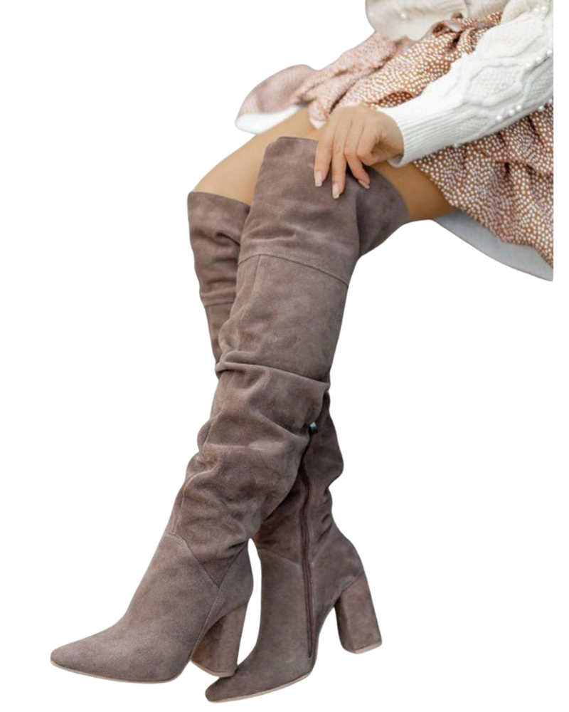 Laila Bottes Hautes Femme à Talons Bottes Élégantes Longues pour Looks Chic, vue 4