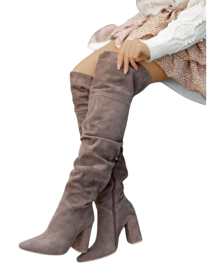 Laila Bottes Hautes Femme à Talons Bottes Élégantes Longues pour Looks Chic, vue 4