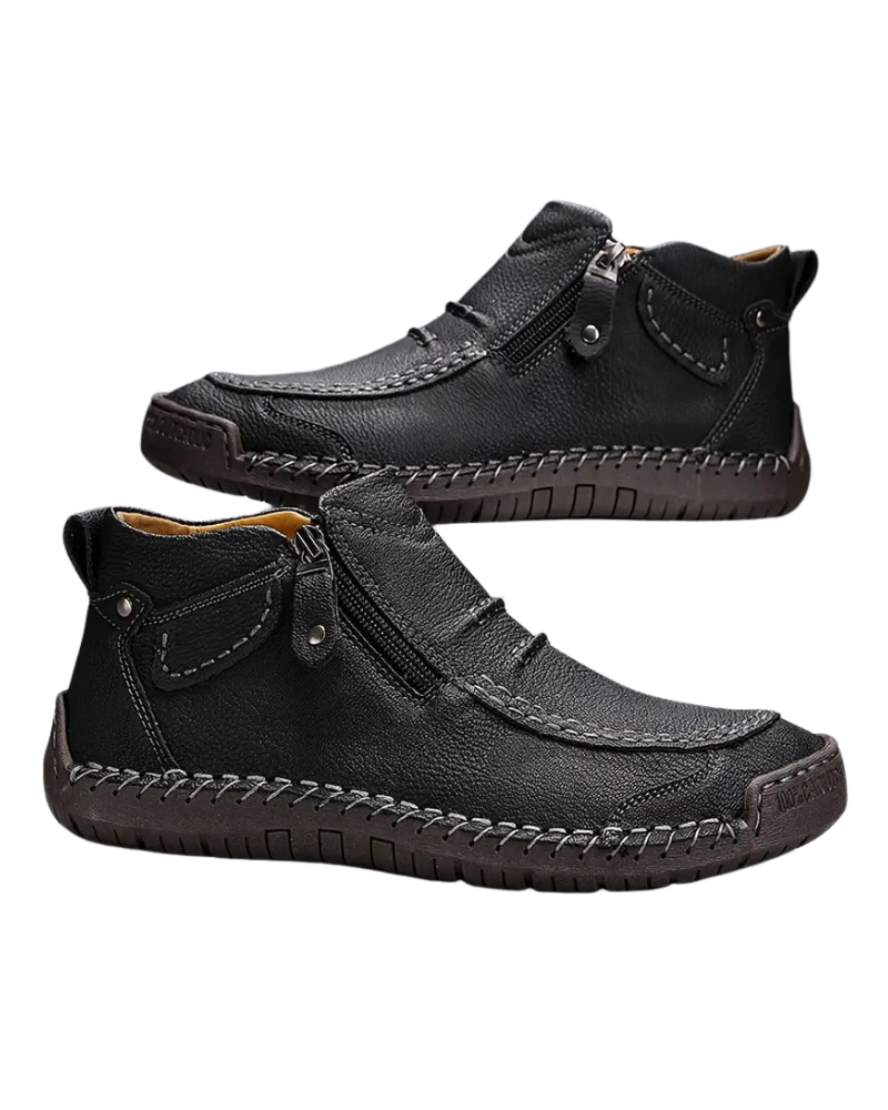 Quinn Chaussures Homme à Soutien Ergonomique Zip Latéral, Confort Durable & Style Élégant
